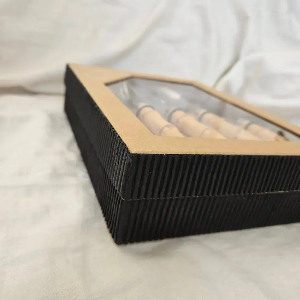 New Faux Bamboo Flatware Set of 20 Stainless Steel